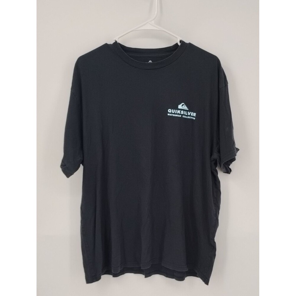 Quiksilver Waterman CollectionBlack Short Sleeve Tee Chest & Back Logo XL